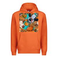Carrot autumn cows seamless pattern Premium Hoodie - BundleAndBundleShop