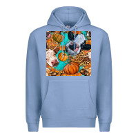 Autumn Cows Seamless Pattern Premium Hoodie | Teevron