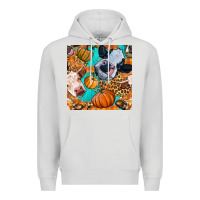 Dove Grey autumn cows seamless pattern Premium Hoodie - BundleAndBundleShop
