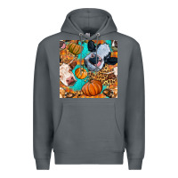 Rock autumn cows seamless pattern Premium Hoodie - BundleAndBundleShop