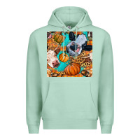 Seafoam autumn cows seamless pattern Premium Hoodie - BundleAndBundleShop