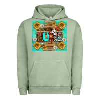 Pigment Oil Green sunflower and daisy nurse tumbler Urban Hoodie - BundleAndBundleShop