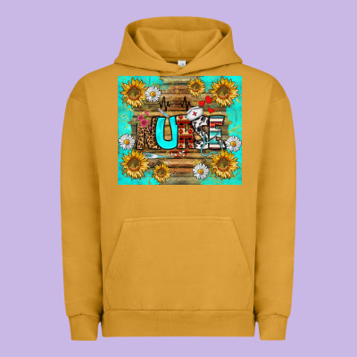 Sunflower And Daisy Nurse Tumbler Urban Hoodie Designed By Bundleandbundleshop