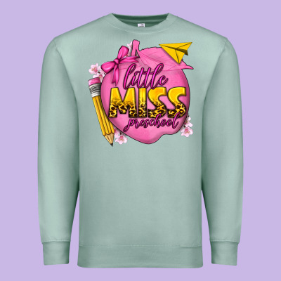Little Miss Preschool Premium Sweatshirt Designed By Texasbilliewilder