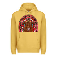 Antique Gold valentines red angus rainbow Premium Hoodie - JahusDesignShop
