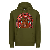Army Green valentines red angus rainbow Premium Hoodie - JahusDesignShop