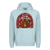 Blue Mist valentines red angus rainbow Premium Hoodie - JahusDesignShop