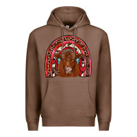 Chestnut valentines red angus rainbow Premium Hoodie - JahusDesignShop