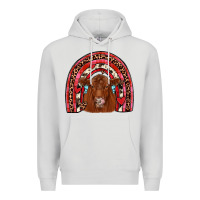 Valentines Red Angus Rainbow Premium Hoodie | Teevron