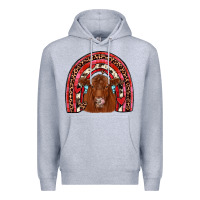Heather Grey valentines red angus rainbow Premium Hoodie - JahusDesignShop