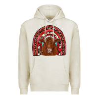 Oatmeal Heather valentines red angus rainbow Premium Hoodie - JahusDesignShop