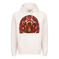 Pale Pink valentines red angus rainbow Premium Hoodie - JahusDesignShop