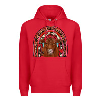 Red valentines red angus rainbow Premium Hoodie - JahusDesignShop