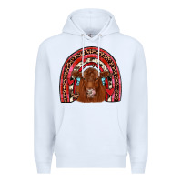 White valentines red angus rainbow Premium Hoodie - JahusDesignShop