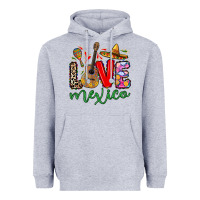 Heather Grey Love Mexico Heavyweight Hoodie - RanaPortraitStore