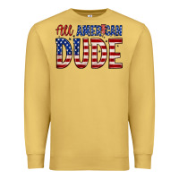 Antique Gold all american dude Premium Sweatshirt - Zillion Design Studio