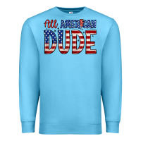 Ocean Blue all american dude Premium Sweatshirt - Zillion Design Studio