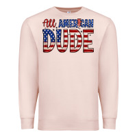 Pale Pink all american dude Premium Sweatshirt - Zillion Design Studio
