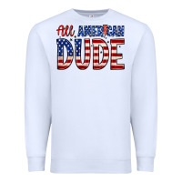 White all american dude Premium Sweatshirt - Zillion Design Studio