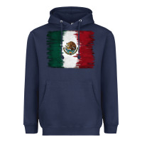 Navy Mexican Flag Heavyweight Hoodie - RanaPortraitStore
