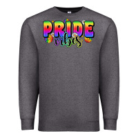 Charcoal Heather pride vibes Premium Sweatshirt - Zillion Design Studio
