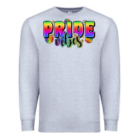 Heather Grey pride vibes Premium Sweatshirt - Zillion Design Studio
