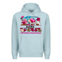 Blue Mist costom name valentines day cna certified nursing Premium Hoodie - AdoDesignShop