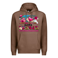 Chestnut costom name valentines day cna certified nursing Premium Hoodie - AdoDesignShop