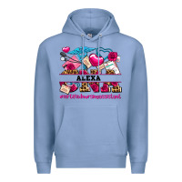 Colony Blue costom name valentines day cna certified nursing Premium Hoodie - AdoDesignShop