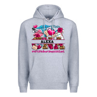 Heather Grey costom name valentines day cna certified nursing Premium Hoodie - AdoDesignShop