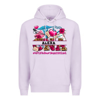 Lilac costom name valentines day cna certified nursing Premium Hoodie - AdoDesignShop