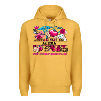 Mustard costom name valentines day cna certified nursing Premium Hoodie - AdoDesignShop