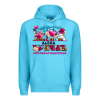Ocean Blue costom name valentines day cna certified nursing Premium Hoodie - AdoDesignShop
