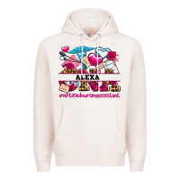 Pale Pink costom name valentines day cna certified nursing Premium Hoodie - AdoDesignShop