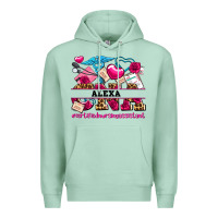 Seafoam costom name valentines day cna certified nursing Premium Hoodie - AdoDesignShop