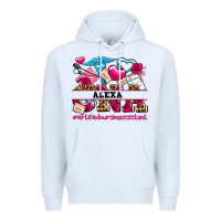 White costom name valentines day cna certified nursing Premium Hoodie - AdoDesignShop