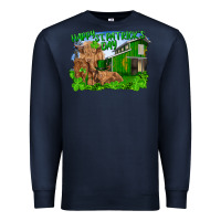 Navy happy st. patrick's day cattle and calfs Premium Sweatshirt - RanaPortraitStore