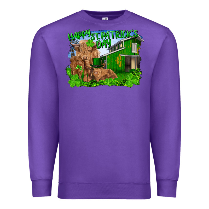 Happy St. Patrick's Day Cattle And Calfs Premium Sweatshirt by RanaPortraitStore | Teevron