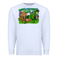 White happy st. patrick's day cattle and calfs Premium Sweatshirt - RanaPortraitStore
