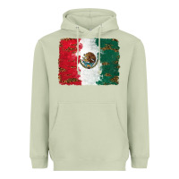 Matcha Mexican Flag With Leopard Heavyweight Hoodie - RanaPortraitStore