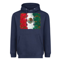 Navy Mexican Flag With Leopard Heavyweight Hoodie - RanaPortraitStore