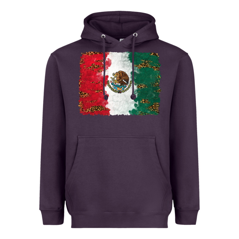 Mexican Flag With Leopard Heavyweight Hoodie by RanaPortraitStore | Teevron
