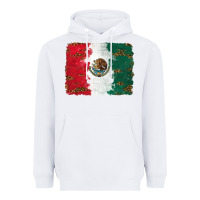 White Mexican Flag With Leopard Heavyweight Hoodie - RanaPortraitStore