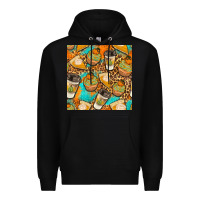 Black autumn cupcakes seamless pattern Premium Hoodie - BundleAndBundleShop