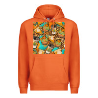 Carrot autumn cupcakes seamless pattern Premium Hoodie - BundleAndBundleShop