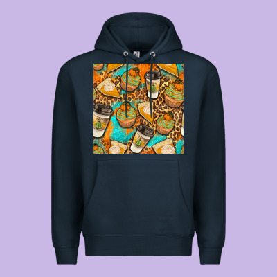 Autumn Cupcakes Seamless Pattern Premium Hoodie Designed By Bundleandbundleshop