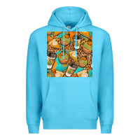 Ocean Blue autumn cupcakes seamless pattern Premium Hoodie - BundleAndBundleShop