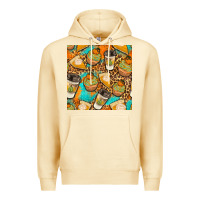 Pina Colada autumn cupcakes seamless pattern Premium Hoodie - BundleAndBundleShop