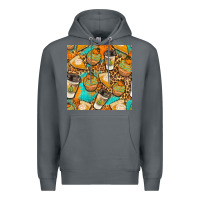 Rock autumn cupcakes seamless pattern Premium Hoodie - BundleAndBundleShop