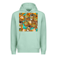Seafoam autumn cupcakes seamless pattern Premium Hoodie - BundleAndBundleShop